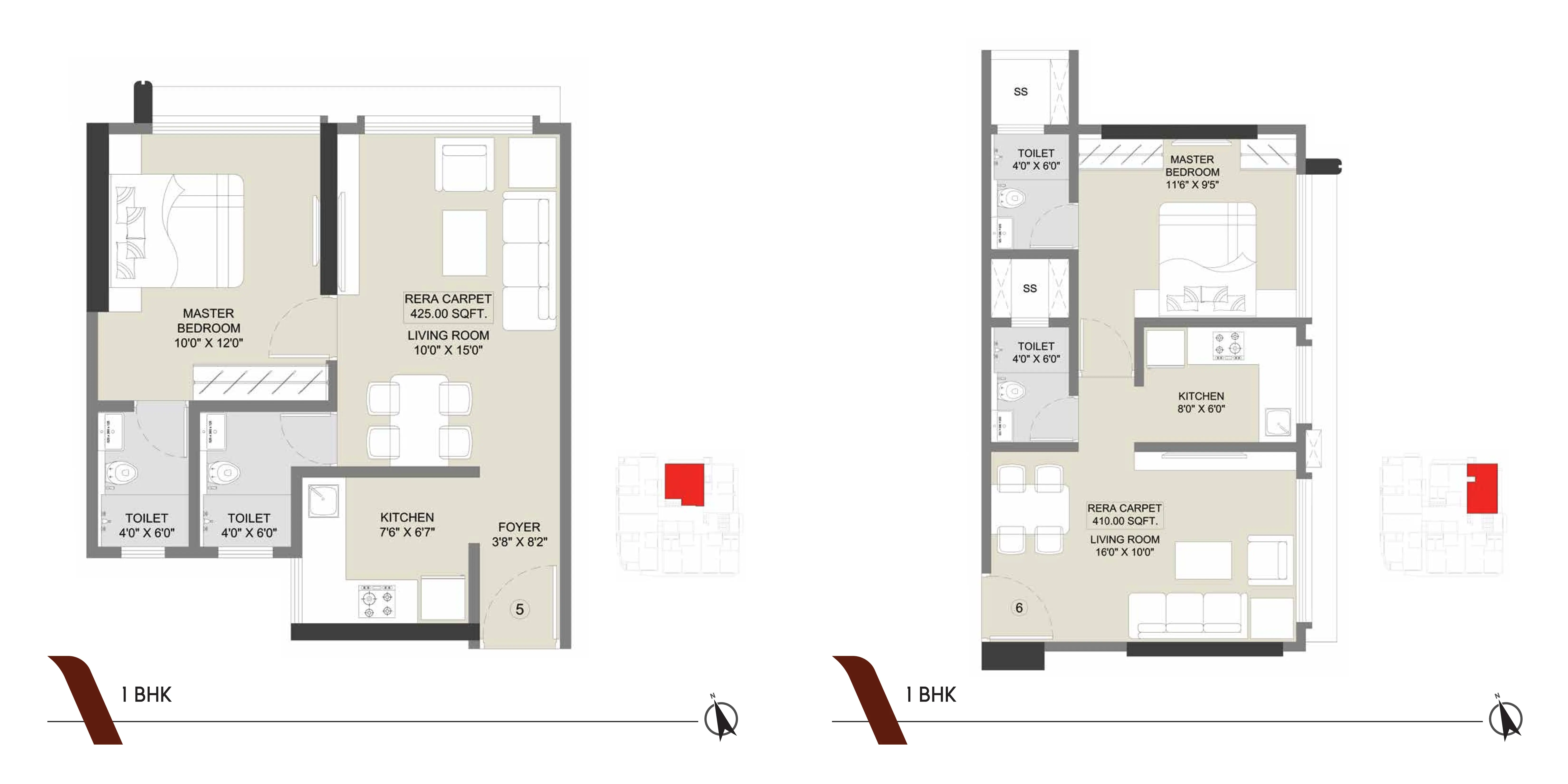 Mohak Garden City 1 BHK Floor Plan Virar East